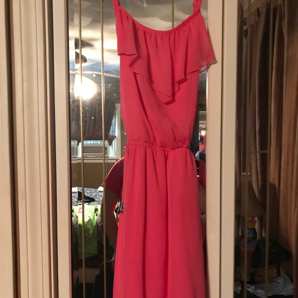 Neon pink dress